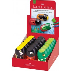 FABER-CASTELL TEMPERAMATITE ANIMALS CON SERBATOIO E GOMMA 3 varianti